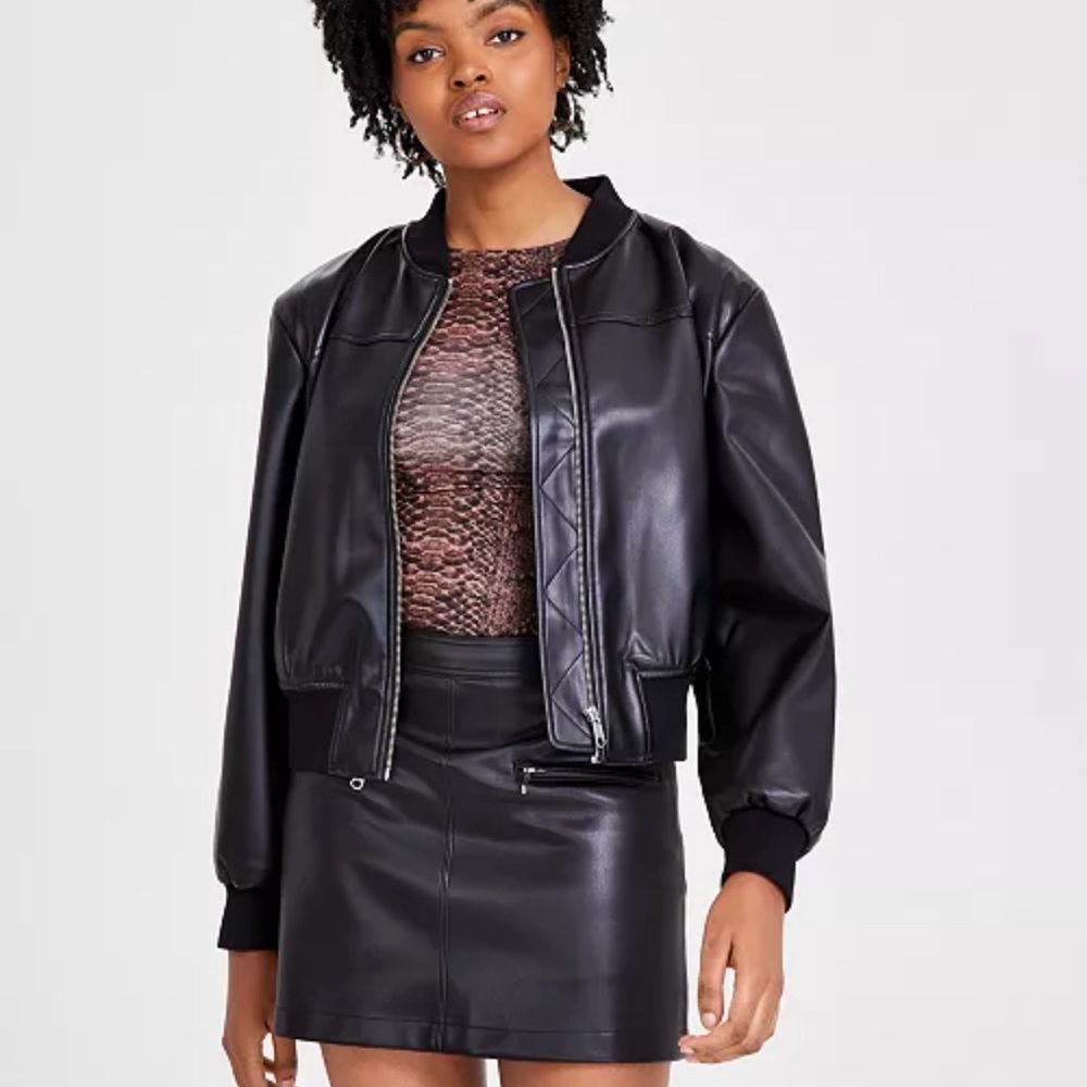 Bar III Black Bomber Jacket